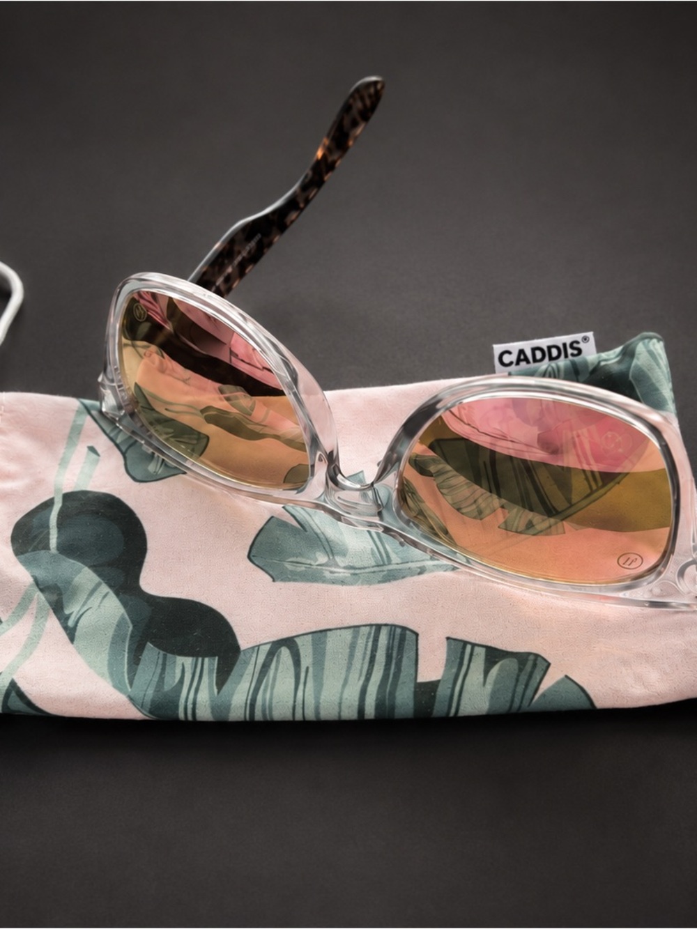 Blenders Frosted Zen Polarized Sunglasses Clear Tortoise Rose Gold Mirrored